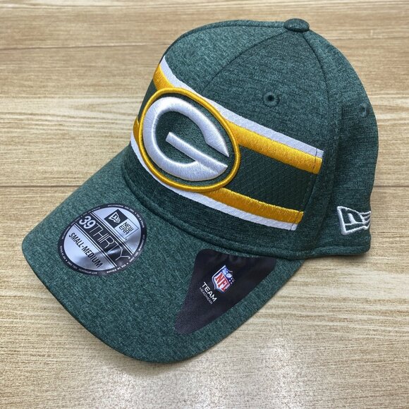 Green Bay Packers Baseball Cap New Era 39Thirty Fitted Hat NFL Small/ Medium - Picture 2 of 9